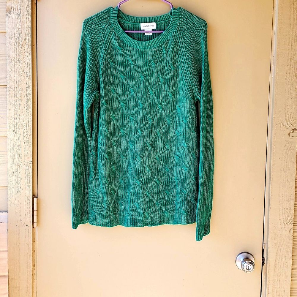 Liz Claiborne Green Longsleeve Knit Sweater